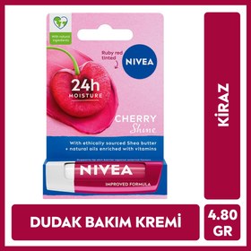 Resim Nivea Kiraz Renkli Nemlendirici Dudak Bakım Kremi ve Parlatıcısı 4.8 gr 