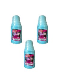 Resim Roll-up Party Dreams Parti Davet Piknik Renkli Plastik Sert Mika Bardak - Turkuaz - 25'li 3 Paket Açık Mavi 