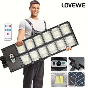 Resim Ekstra Büyük Yüksek Akış | 504 LED | Dış Mekan Solar Duvar Lambası | Dış Mekan Sokak Lambası | IP65 Su Geçirmez ve Toz Geçirmez | Elektronik Uzaktan Kumandalı | Üç Aydınlatma Modu | Solar Projektör | İnsan Vücudu Sensörü | Bahçe Aydınlatması | Veranda Lambası | 