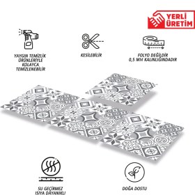 Resim Tink Kendinden Yapışkanlı Geometrik 019 Desenli Pvc Karo 30X30 cm 4'lü 0,36 M2 