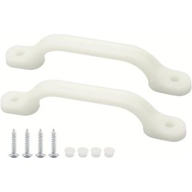 Resim Dashanshop 2 Adet Dayanıklı Plastik Kapı Kolu Karavan Dolap Çekmece Aksesuarı Kolay Montaj 