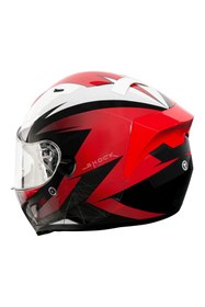 Resim TORC T-15 Shock Kapalı Motosiklet Kaskı Siyah Kırmızı Beyaz 