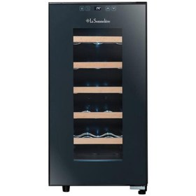 Resim La Sommelière La Sommeliere 18 Şişe Kapasiteli Service Solo Siyah Şarap Dolabı LS18S 