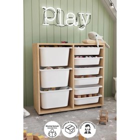 Resim Bofigo Çağla 9 Sepetli Oyuncak Dolabı Safir 