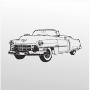 Resim Folyo Sticker Klasik Araba Adkpquy697 50cm Uzunluk Siyah 