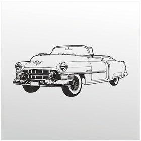 Resim Folyo Sticker Klasik Araba Adkpquy697 50cm Uzunluk Siyah 