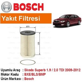 Resim Skoda Superb 1.9 / 2.0 Tdı Yakıt Filtresi 2009-2012 (Bosch) 