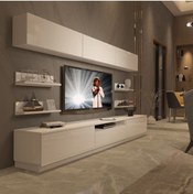 Resim Decoraktiv Trendstyle 8ys Slm Tv Ünitesi Tv Sehpası - Parlak Beyaz 