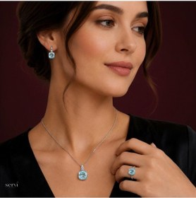 Resim Servi 925 Ayar Gümüş Pomelita Set-221 