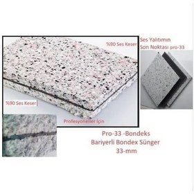 Resim Türkeli Ses Yalıtım Bondex Bariyerli (Pro-33) 33 Mm 180 Dns %90 Ses Keser 