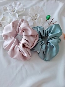 Resim 2'li Saten Lastikli Toka Ekru 