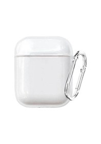 Resim Apple Uyumlu AirPods 2 2.nesil Hang Kılıf - Şeffaf Düz Renkli 