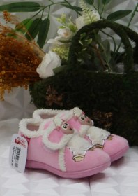 Resim Fort Gzr 03366 Pembe Anaokulu Kreş Ev Kız Çocuk Panduf Ayakkabı Pembe 
