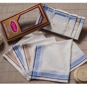 Resim Mira Home Sarı Kutulu 46x46 Cm 12 Adet Kumaş Mendil-gsk 03 Acı Kahverengi 