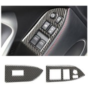 Resim Araba Karbon Fiber Pencere Camı Kaldırma Paneli Subaru Brz / Toyota 86 2013-2017 İçin Dekoratif Etiket, Sol Sürücü Siyah 1 Adet 