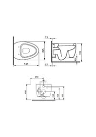 Resim Bocchi Etna Asma Klozet - Yavaş Kapak Parlak Turuncu 