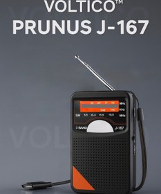 Resim Voltico J-167 3 Bant Radyo – FM/AM/SW | USB Şarjlı | Kulaklık Girişli 