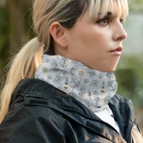 Resim Hediyemen Denizci Ikonlu Motorcu Boyunluk ve Saç Bandanası 