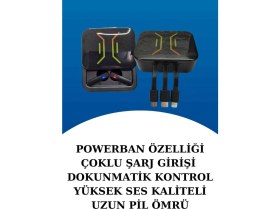 Resim Esplendor Dijital Göstergeli Bluetooth Kulaklık ve Bildirim Görebilen Akıllı Saat Alarm V - URN2845-6498 