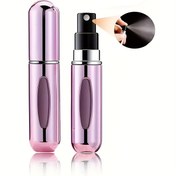 Resim 1/2 Adet 5ml Alt Dolgulu Parfüm Şişesi, Yeniden Kullanılabilir Metal & Cam Seyahat Boyu Sızdırmaz Tasarım, Güvenli Kapaklı ve Geri Dönüştürülebilir Kolonya/Eau de Toilette için Kolay Dolum Sistemi, Hava Yolculukları İçin Mükemmel 