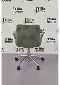 Resim Maki Çalışma Ve Çocuk Koltuğu Krom Konik Ayak Yeşil 