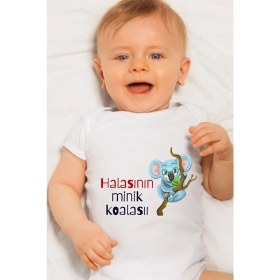 Resim Tuğba Baby Özel Tasarım Bebek Zıbın - Çıtçıtlı Body (Halasının Minik Koalası) 