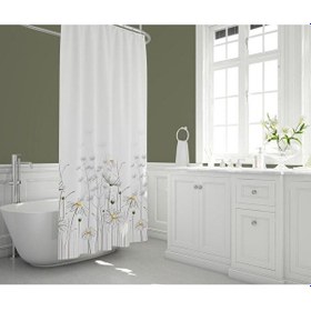 Resim Banyo Perdesi Papatya Çiçek Desen Duş Perde Su Geçirmez Küvet Per Çok Renkli 