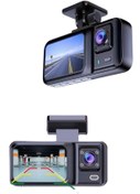Resim teknodayım DVR Araç İçi Kamera Ön ve İç Kamera 2 İnç Ekranlı Çift Kamera 