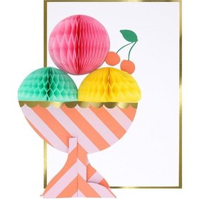 Resim Meri Meri - Dondurma Tebrik Kartı 