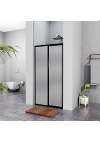Resim Tekno Duş Si Yah Plastik Mika Duşakabin H:180 134cm Siyah 