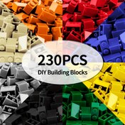Resim 230 parça 1x2 Yüksek Tuğla Eğitici Küçük Yapı Blokları DIY İnşaat Oyuncak, Erkek ve Kız Çocukları için Yaratıcılığı ve Hayal Gücünü Teşvik Ediyor, İdeal Noel, Şükran Günü, Doğum Günü Hediyesi 