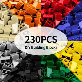 Resim 230 parça 1x2 Yüksek Tuğla Eğitici Küçük Yapı Blokları DIY İnşaat Oyuncak, Erkek ve Kız Çocukları için Yaratıcılığı ve Hayal Gücünü Teşvik Ediyor, İdeal Noel, Şükran Günü, Doğum Günü Hediyesi 