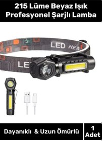 Resim Yeni Sezon 215 Lümen Sert Plastik Nokta Geniş Aydınlatma 150 Metre Şarjlı Mıknatıslı Kafa Lambası Çok Renkli 