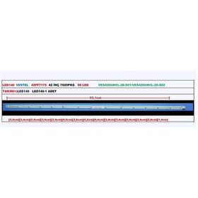 Resim Vestel Uyumlu 42" 7020Pkg 60 Led 42Pf7175 Ves420Unvl-3D-S01 Led Bar 