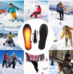 Resim Willowhaven Siyah Usb Isıtmalı İçlikler Ayak Isıtıcılı Pil Bankası Uyumlu Ayaz İçin Sıcak Tabanlık 