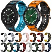 Resim Sones Samsung Galaxy Uyumlu Watch 6 İçin Klasik 47mm Kavisli Doku Silikon Watch Band 