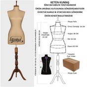 Resim Videolu Ürün-36 Beden Keten Kumaşlı Terzi Prova Mankeni 527201034 