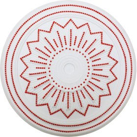 Resim YEDİTEPEOSMANLI Başak Desenli Stopiyer Taşlı Tavan Lamba Göbeği 40 cm 