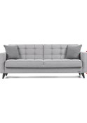 Resim Vipa Orlando Yataklı Sandıklı Konforlu Üçlü Kanepe, Salon Ve Oturma Odası İçin, Gri 