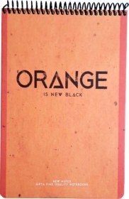 Resim New Notes Orange Is New Black Spiralli Sert Kapak 100 Yaprak 17x24 Çizgili Bloknot 