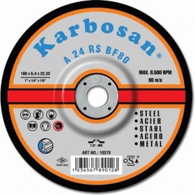 Resim Karbosan Metal Taşlama 180X8X22 Mm 