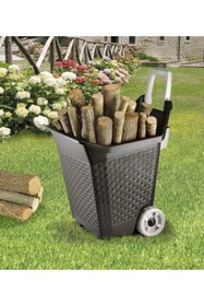 Resim BADEPO Bama Çok Amaçlı Plastik Bahçe Arabası 76 Lt Kahverengi 