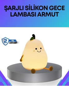 Resim Cosmotex Modern Armut Gece Lambası Kablosuz Şarjlı Led Aydınlatma Plastik 