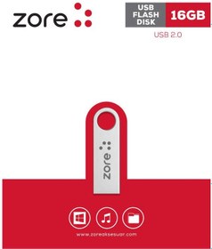 Resim Zore Metal USB Flash Disk 16GB-Gümüş Gümüş 