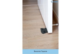 Resim Evene Kapı Stoperi Siyah Renk Dekoratif Kapı Tutucu Durdurucu Close Model 