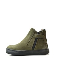 Resim Onlo Ayakkabı R.246-1 Deri Nubuk Haki Kürklü Erkek Çocuk Bot Haki 