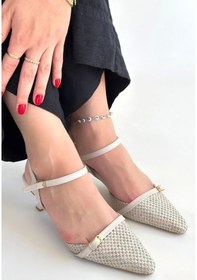 Resim Lanna Bej Cilt Topuklu Ayakkabı Bej 