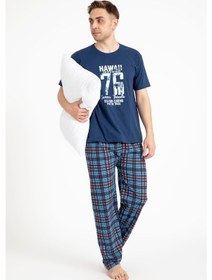 Resim Erkek Baskılı Pijama Takımı Kısa Kollu Isem Moda 2170-K (538760902) 