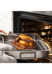 Resim Fırın Kabı, Paslanmaz Çelik, 32x40 Cm Açık Gri 