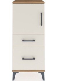Resim Arges Komodin 2 Raflı 2 Çekmeceli Tek Kapaklı 44x30x106 Çam-a... Çam 